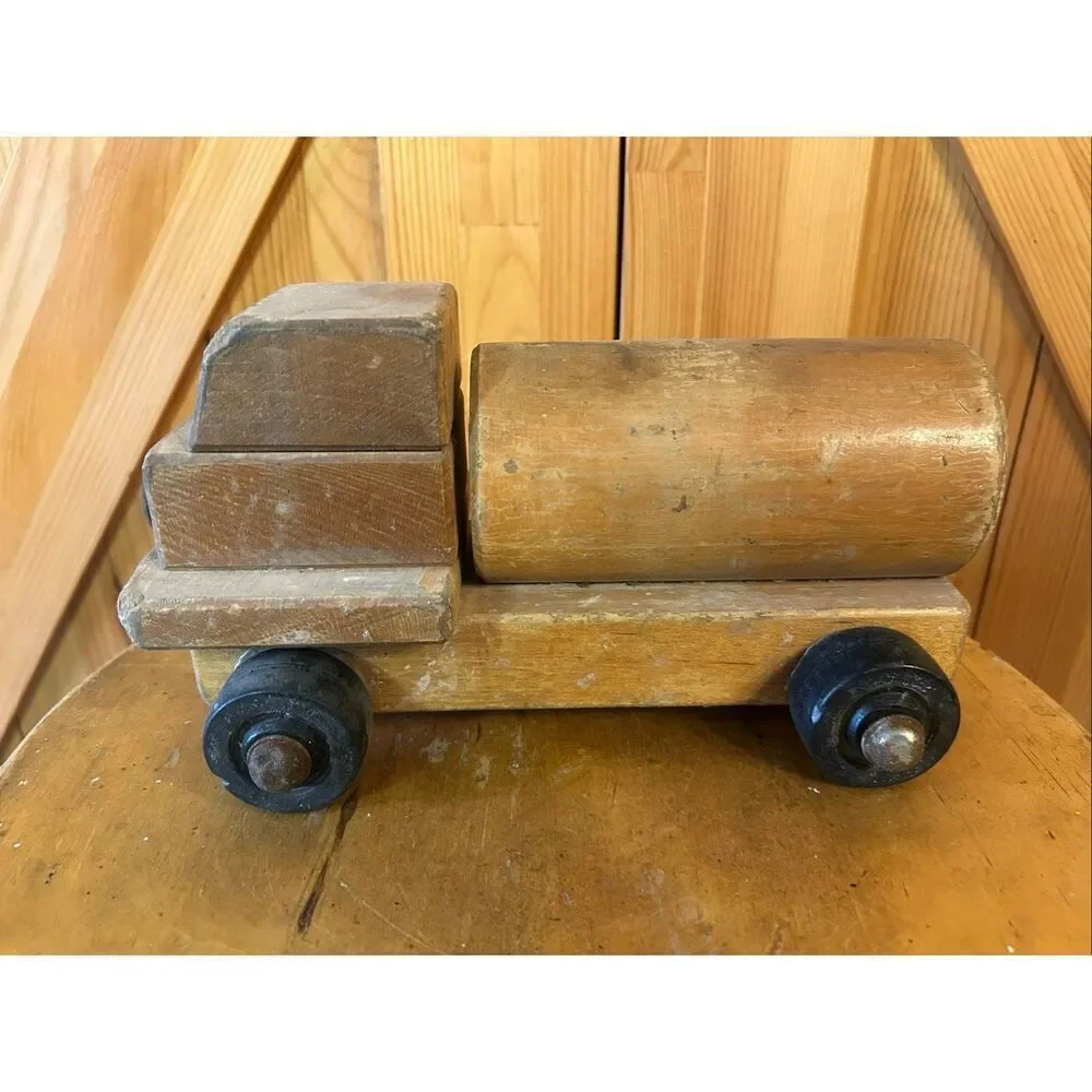 Vintage Wooden Toy Gas Truck Community Playthings (5240)